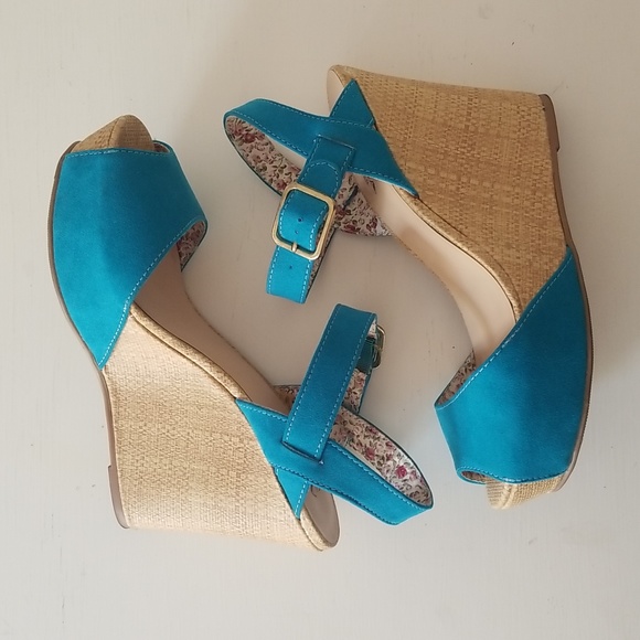 Arizona Jean Company Shoes - Turquoise Wedges